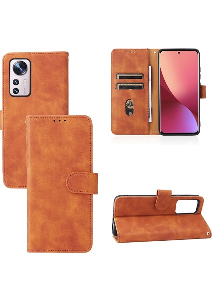 Cilt Xiaomi Mi 12 5g Mavi Için Pu Telefon Kılıfı(Yurt Dışından) fiyatları