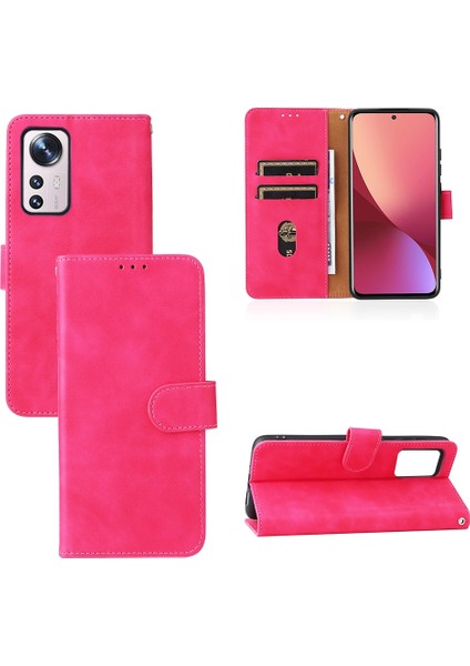 Cilt Hissediyorum Pu Telefon Kılıfı Xiaomi Mi 12 5g Rose Red fiyatları
