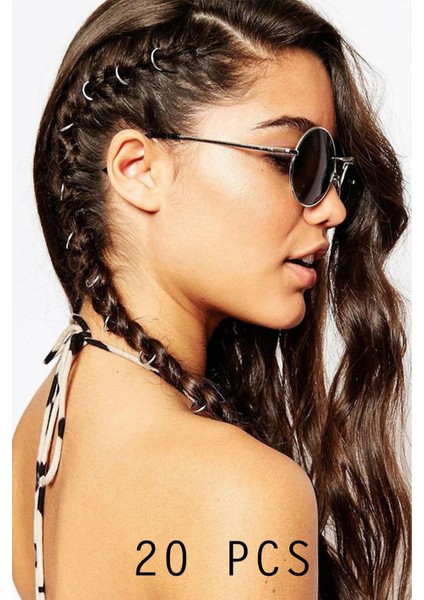 20'li Gümüş Saç Küpesi Toka Seti