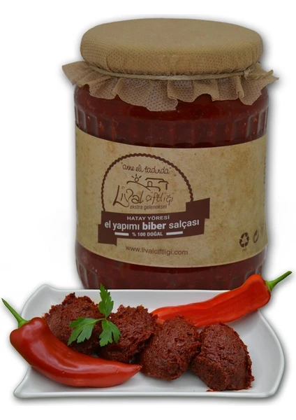 Lival Çiftliği El Yapımı Biber Salçası (Acı) 780 gr