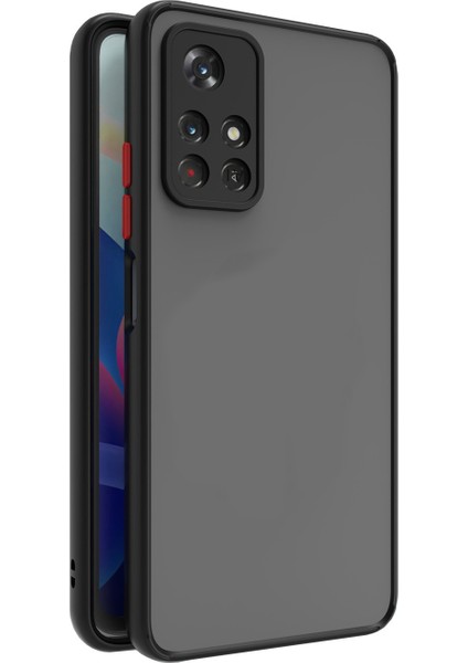 Xiaomi Redmi Note 11 Çin Versiyon London Serisi Darbeye Dayanıklı Kılıf - Buzlu Siyah