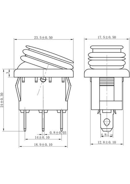 Körüklü Işıklı Anahtar 10 Adet Turuncu, On-Off 3 Pin - Düğme Buton Switch fiyatları