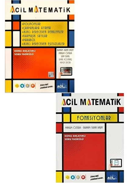 Acil Yayınları Fonksiyonlar + Polinom Çarpanlara Ayırma, Tek Kitap 6 Matematik Fasikülü 2'li Set Yeni