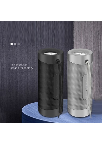 Mini Aydınlatmalı Kablosuz Bluetooth Hoparlör - Sarı (Yurt Dışından)