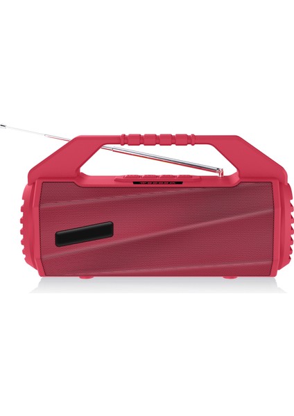 Nr- 4025FM Ekranlı Taşınabilir Tutacaklı Antenli Bluetooth Hoparlör - Kırmızı (Yurt Dışından) fırsatları