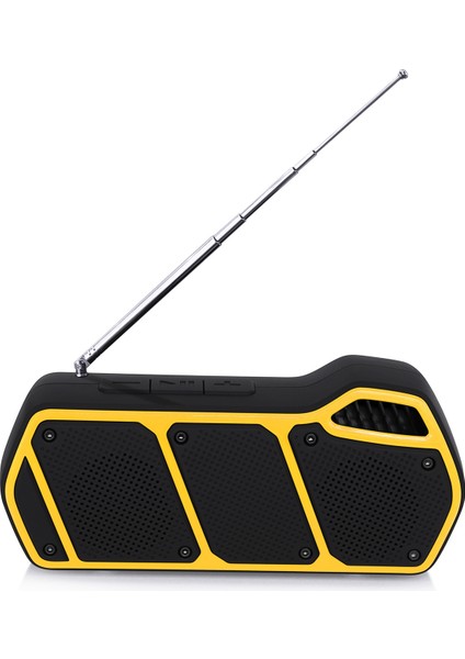 NR-5011FM Taşınabilir Antenli Bluetooth Hoparlör - Sarı (Yurt Dışından)