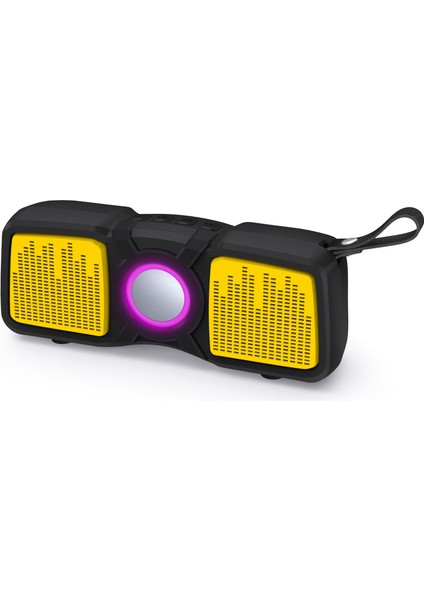 NR-9011 Taşınabilir Kablosuz Bluetooth Destekli Hoparlör - Sarı (Yurt Dışından)