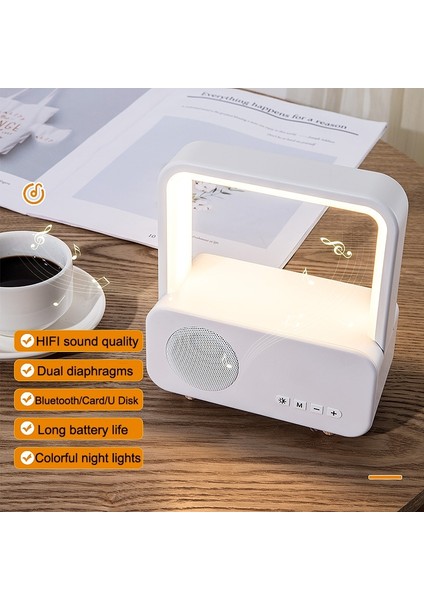 Taşınabilir Bluetooth Hoparlör - Beyaz (Yurt Dışından)
