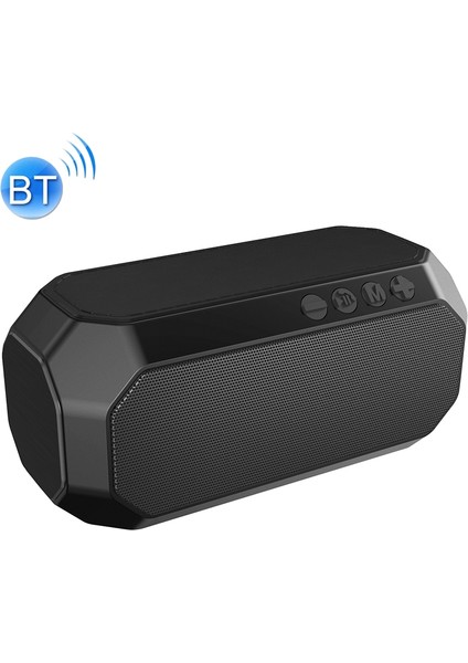 NR-4000 Tws Çokgen Şekilli Bluetooth Hoparlör - Siyah (Yurt Dışından)