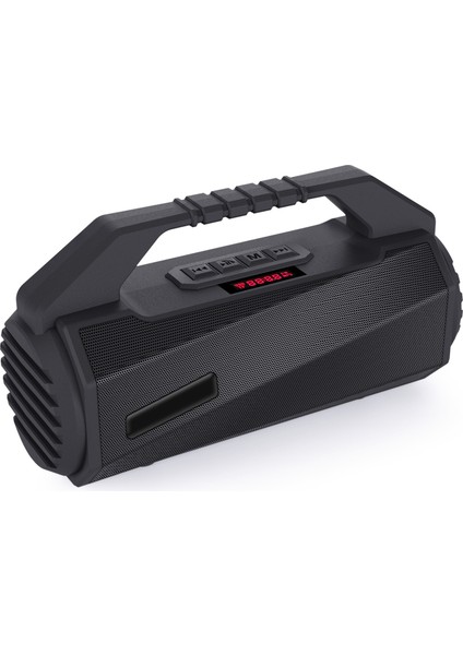 Nr- 4025P Ekranlı Taşınabilir Tutacaklı Antenli Bluetooth Hoparlör - Siyah (Yurt Dışından)