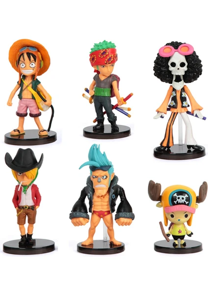 6'lı Tek Parça Seyahat Modeli 26 Nesil Luffy Zoro Chopper Şekil Dekorasyon (Yurt Dışından)