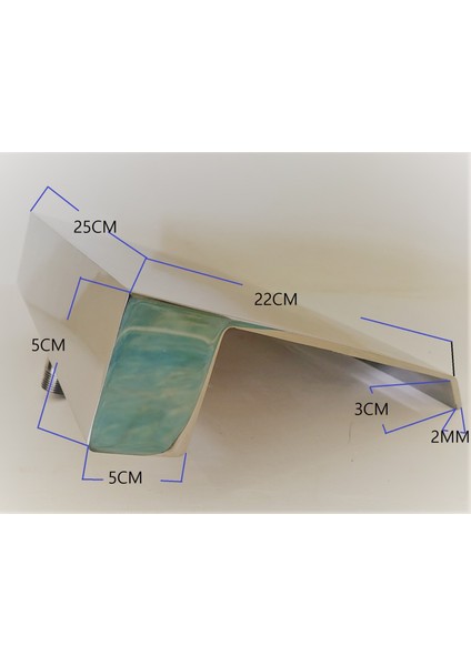 Havuz ve Ev Için Duvar Tipi Krom Şelale  25 cm