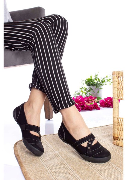 Ortopedik Ped Kadın Siyah Ayakkabı