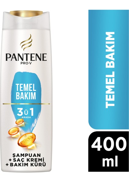 Pro-V Klasik Bakım 3’Ü 1 Arada Şampuan; Normal-Karma Saçlar 400ml