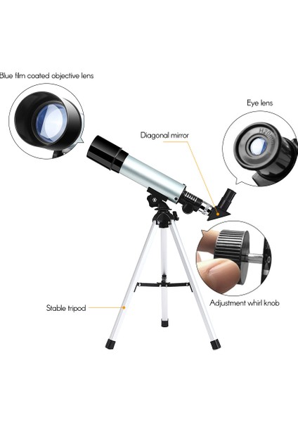 Yeni Başlayanlar Için Ayarlanabilir Tripodlu Astronomik