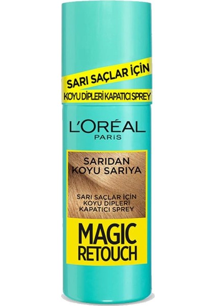 Loreal Paris Magic Retouch Koyu Dipleri Kapatıcı Sprey - Koyu Sarı 75ML