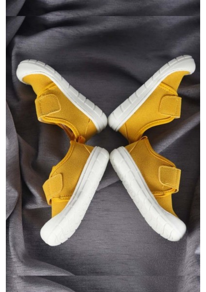 Anka Kız / Erkek Çocuk Sarı Ilk Adım Bebe Patik Panduf Unisex Günlük Spor Ayakkabı 950.E19K.233