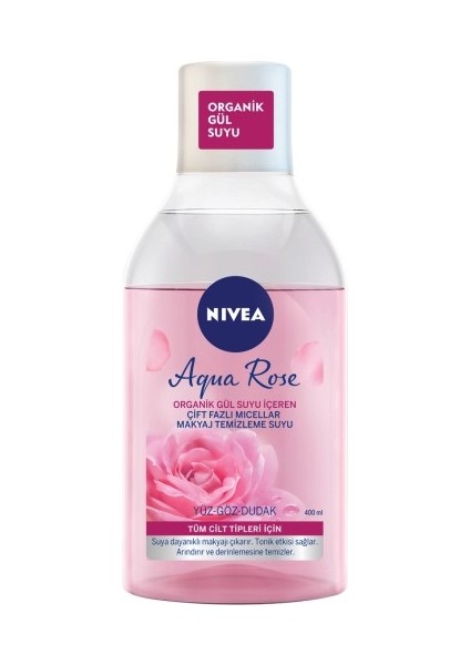 E2'quality Diş Köpük + Aquarose Micellair Gülsuyu Içeren Çift Fazlı Makyaj Temizleme Suyu 400ML modelleri