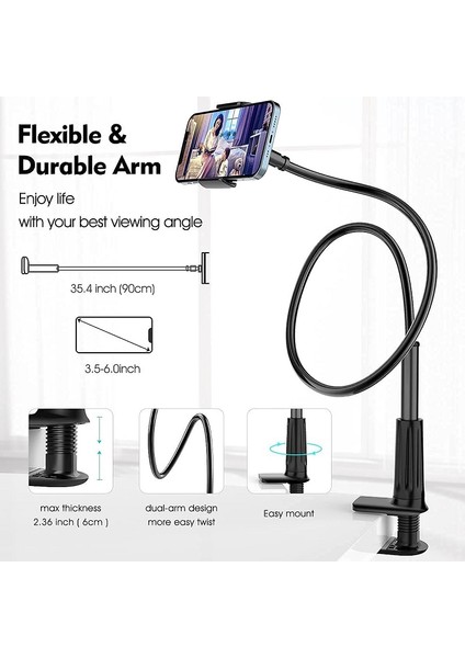 3.5-6 Inç Telefon Tutucu Stand -Siyah (Yurt Dışından) fiyatları