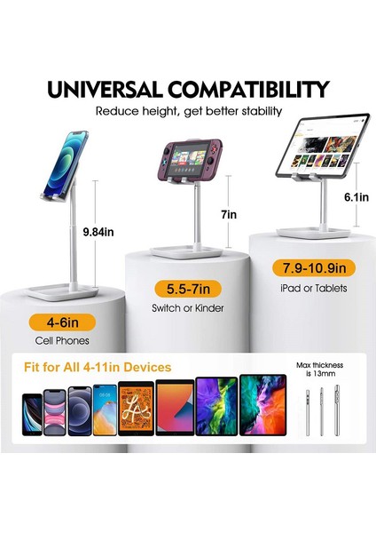 Telefon/tablet Tutucu Stand -Beyaz (Yurt Dışından) indirimleri