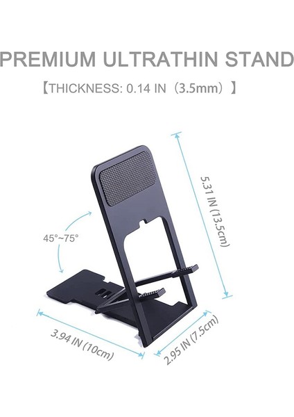 Ayarlanabilir Cep Telefon Tutucu Stand -Siyah (Yurt Dışından)