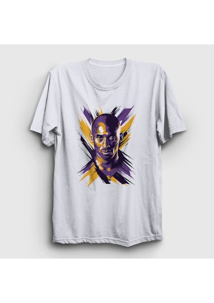 Unisex Beyaz Kobe Bryant Basketbol T-Shirt