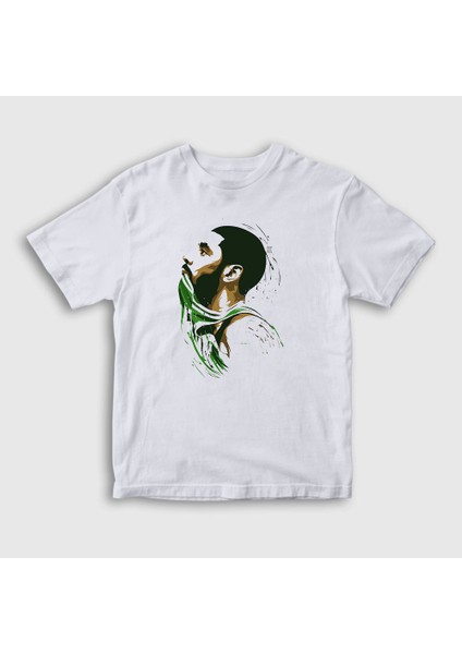 Unisex Çocuk Beyaz Kyrie Irving Basketbol T-Shirt