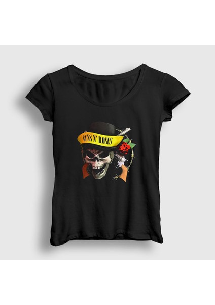 Kadın Siyah Hat V2 Guns N' Roses T-Shirt