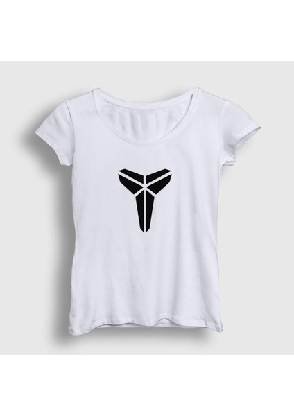 Kadın Beyaz Logo Kobe Bryant Basketbol T-Shirt