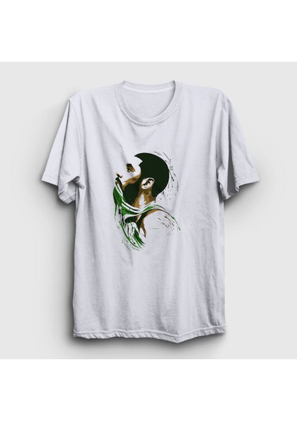 Unisex Beyaz Kyrie Irving Basketbol T-Shirt