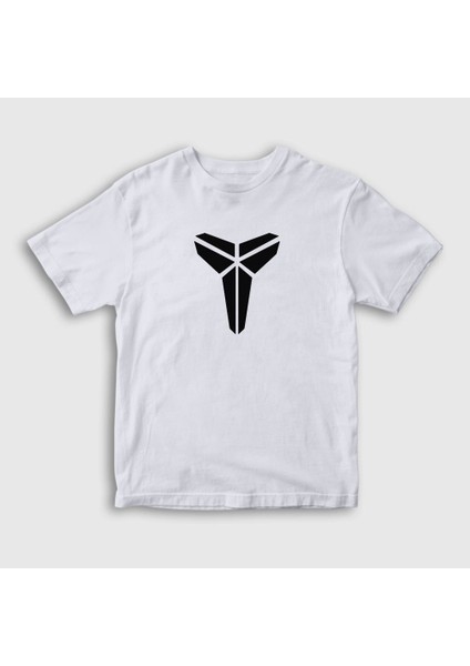 Unisex Çocuk Beyaz Logo Kobe Bryant Basketbol T-Shirt