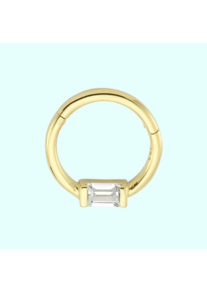Altın Halka Piercing Baget Tektaş 14 Ayar