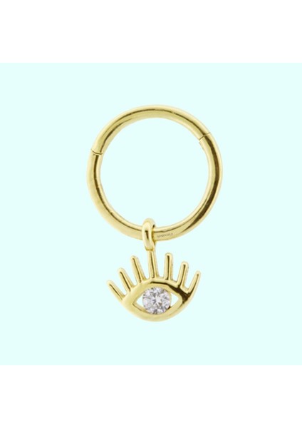 Altın Halka Piercing Göz 14 Ayar