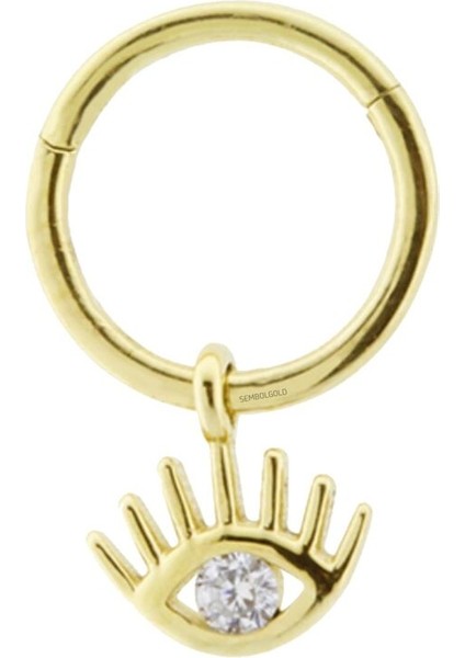 Altın Halka Piercing Göz 14 Ayar
