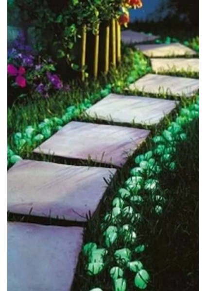 100 Adet Gece Karanlıkta Parlayan Dekoratif Fosforlu Çakıl Taşı