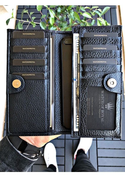 Parıs Black Deri Telefon Cüzdanı