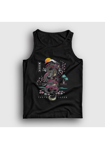 Unisex Siyah Dragon Tokyo Japan Ejderha Atlet