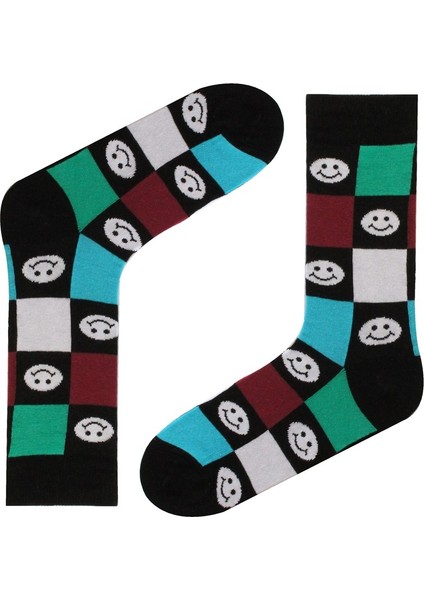 Smile Face Desenli Çorap