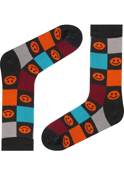 Smile Face Desenli Çorap