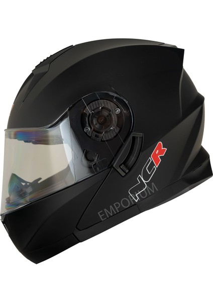 Icon Çene Açılır Mat Siyah Kask