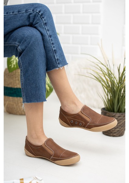 Ortapedik Ped Kadın Taba Kot Ayakkabı modelleri