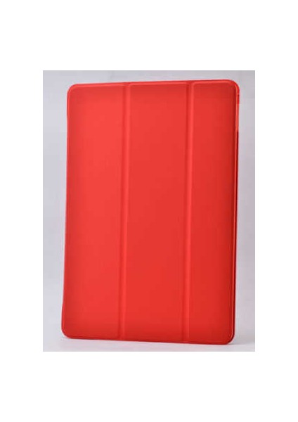 Samsung Galaxy Tab S6 10.5" T860 Kılıf PU Deri Smart Case Kırmızı