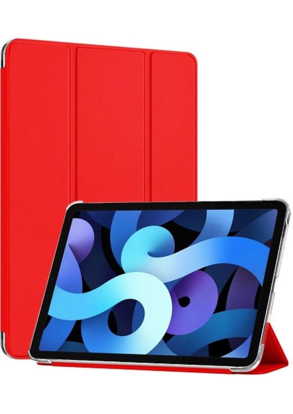 Huawei Mate Pad Pro 10.8" Kılıf PU Deri Smart Case Kırmızı