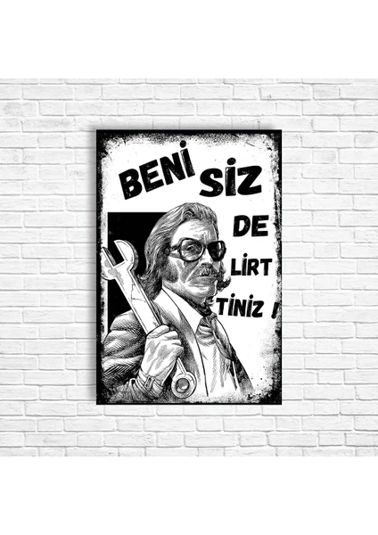 Trend Poster Cem Karaca Retro Ahşap Poster