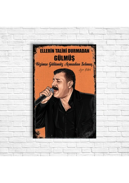 Trend Poster Azer Bülbül Retro Ahşap Poster