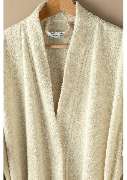 Plain Pamuklu Bornoz S - M Krem fiyatları