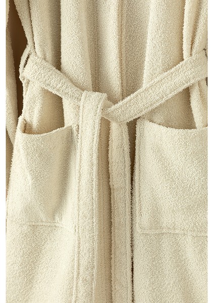 Plain Pamuklu Bornoz S - M Krem modelleri