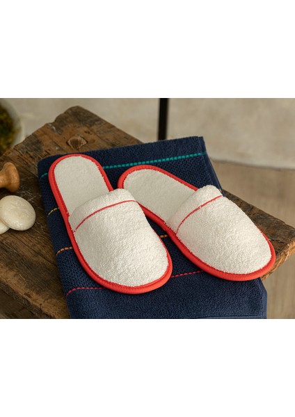 Colourful Pamuk Biyeli Banyo Terliği 36-40 Kiremit