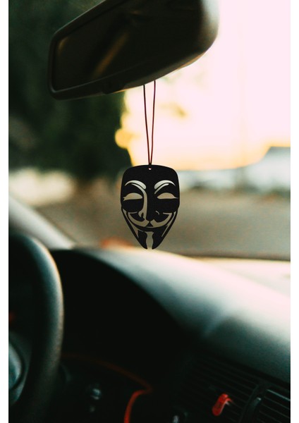 Araba Süsü Metal V Maskesi Dikiz Aynası Süsü Hediyelik