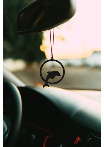 Araba Süsü Metal Minimal Yunus Dikiz Aynası Süsü Hediyelik